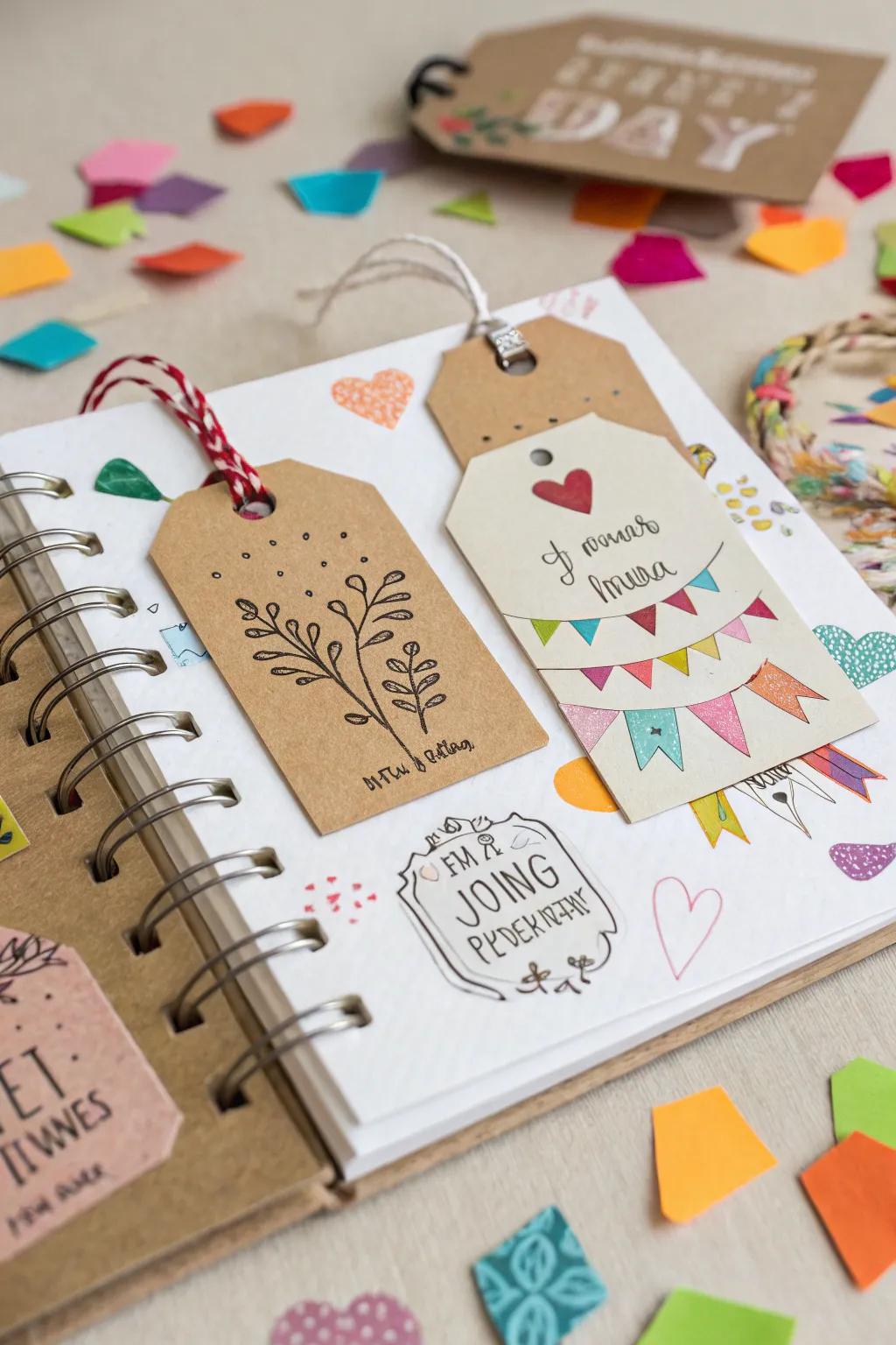 Showcase your creativity with handmade gift tags.