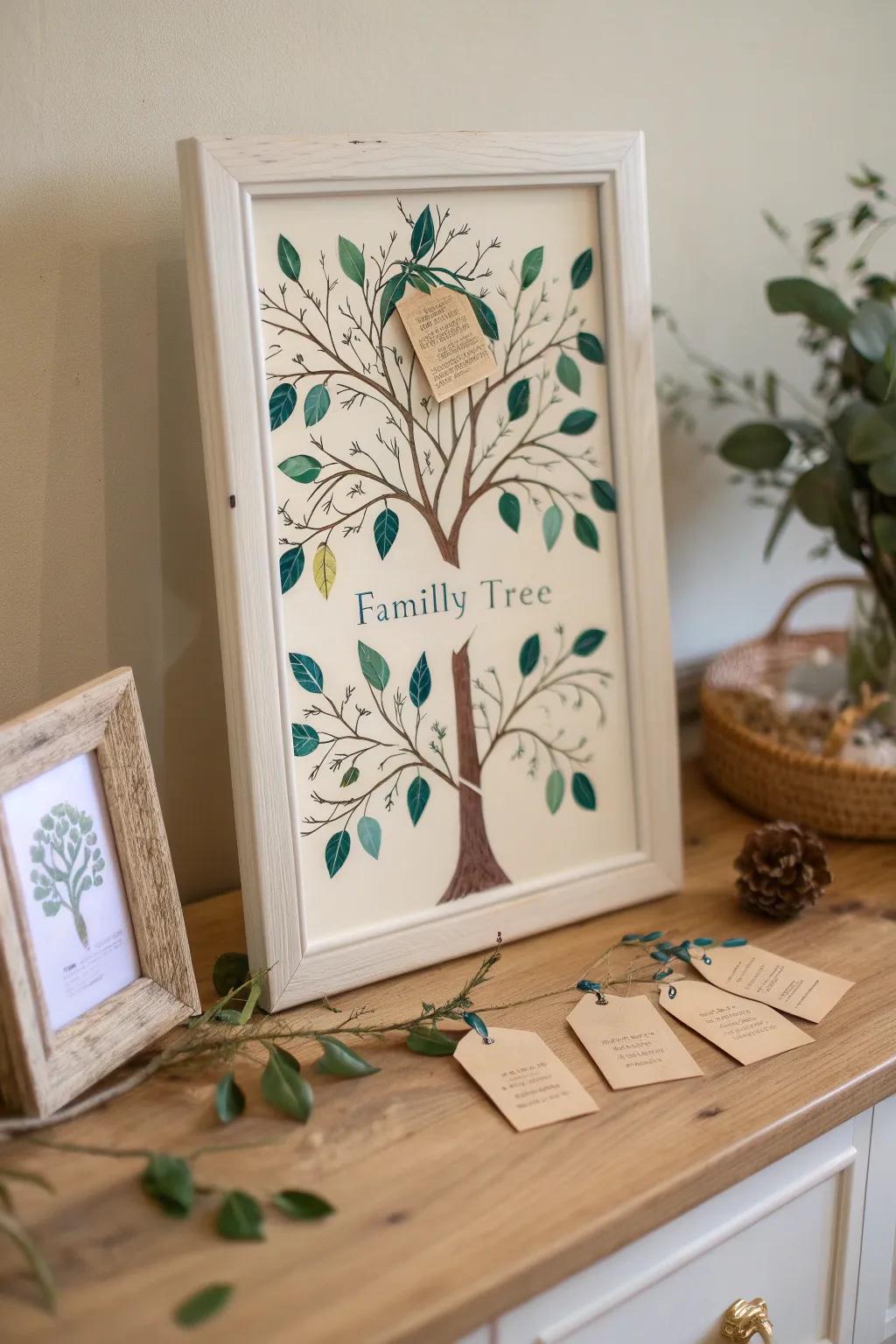 Celebrate family connections with this stunning Family Tree Art, where simplicity meets vibrant creativity.