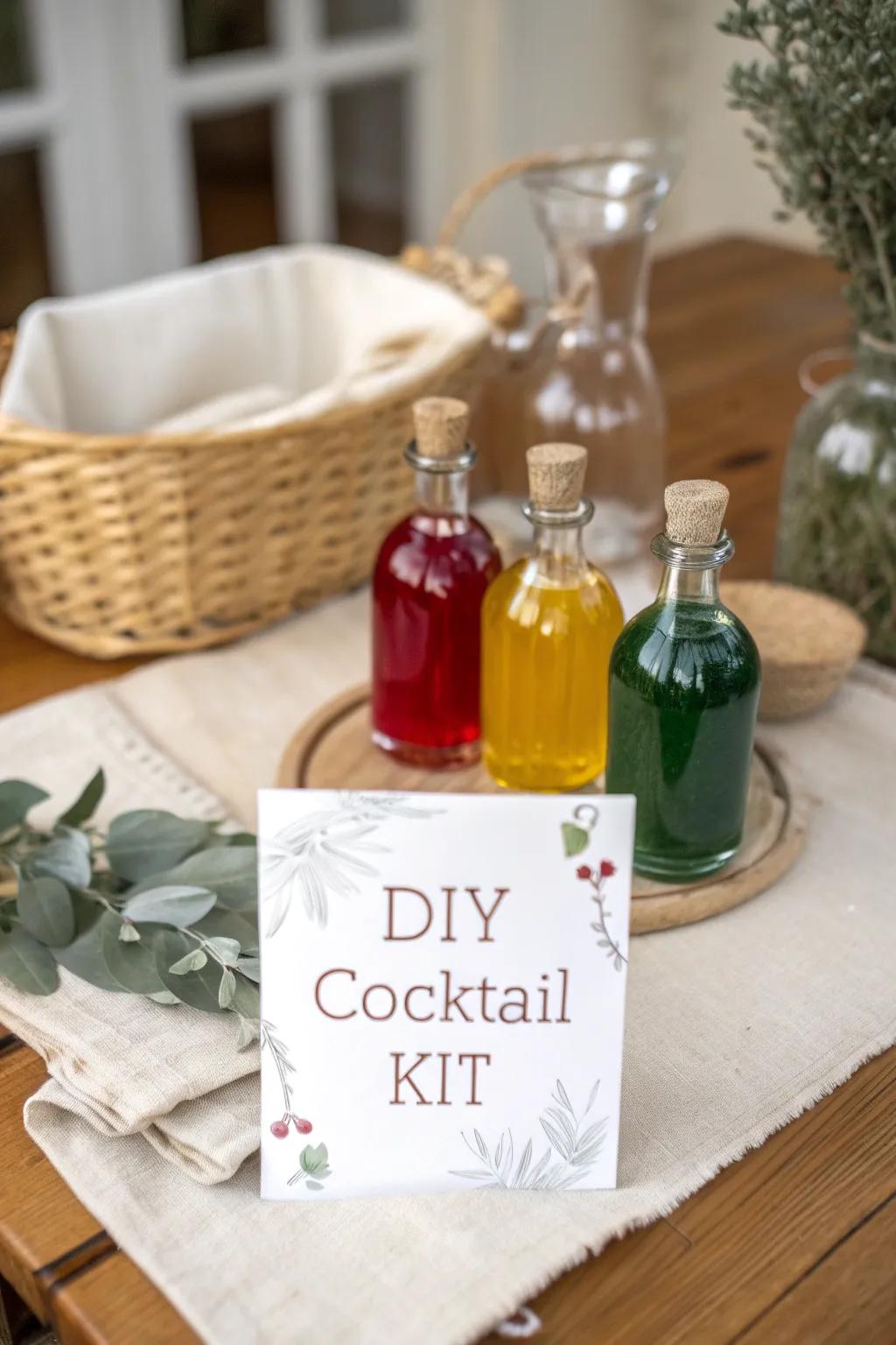 Stir up creativity with a DIY cocktail kit, where bold flavors meet minimalist elegance. Perfect for the craft-loving mixologist!