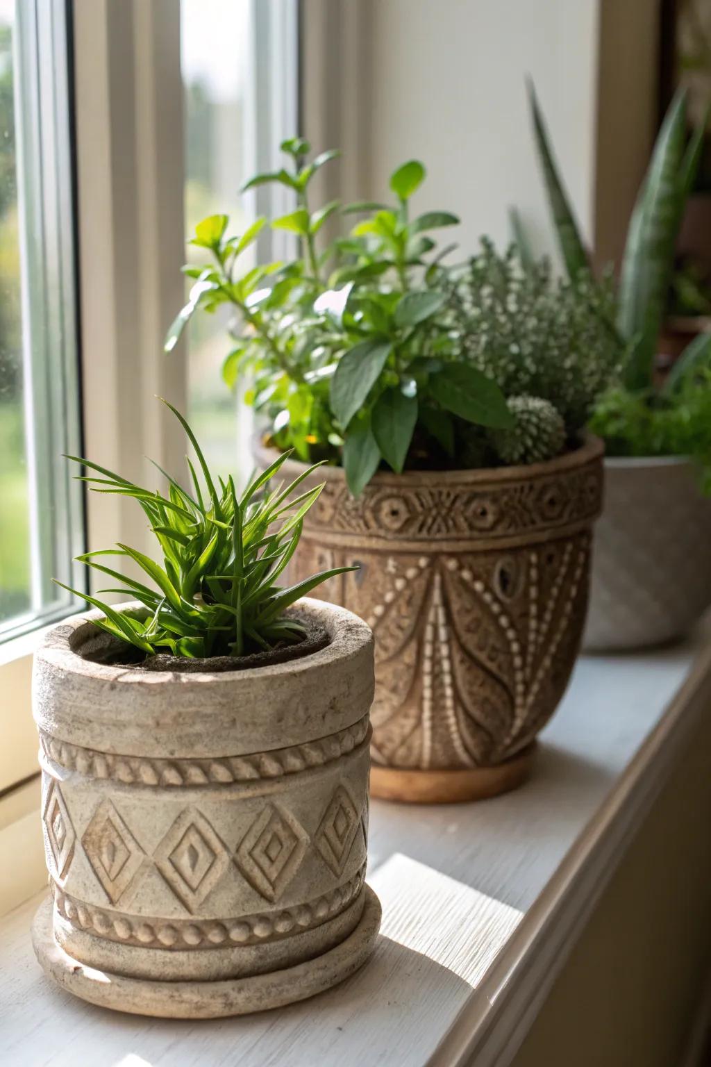 Add style and texture to your plant displays.