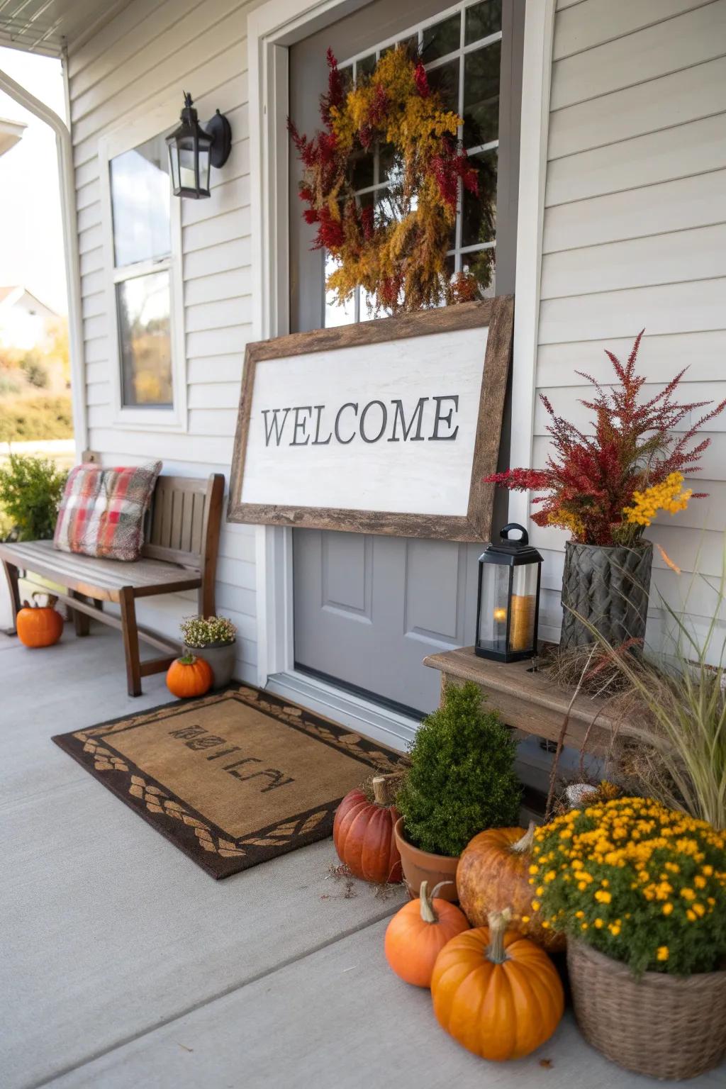 Greet guests with a customizable welcome sign.