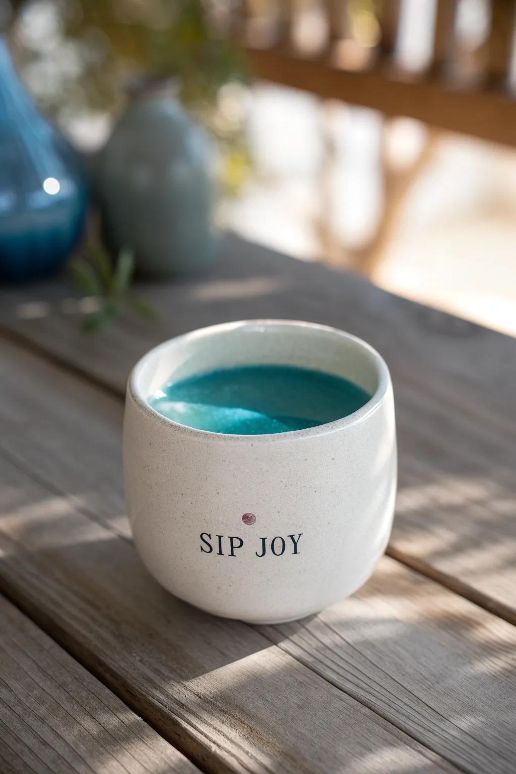 Discover the joy in every sip with this beautifully crafted surprise cup!