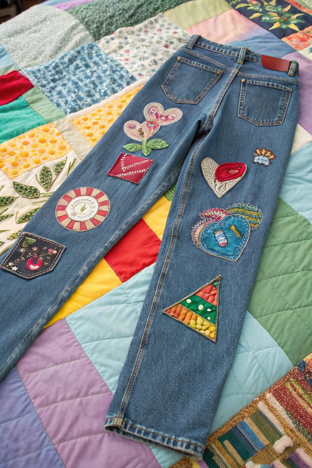 Personalized patches make denim an expression of individuality.