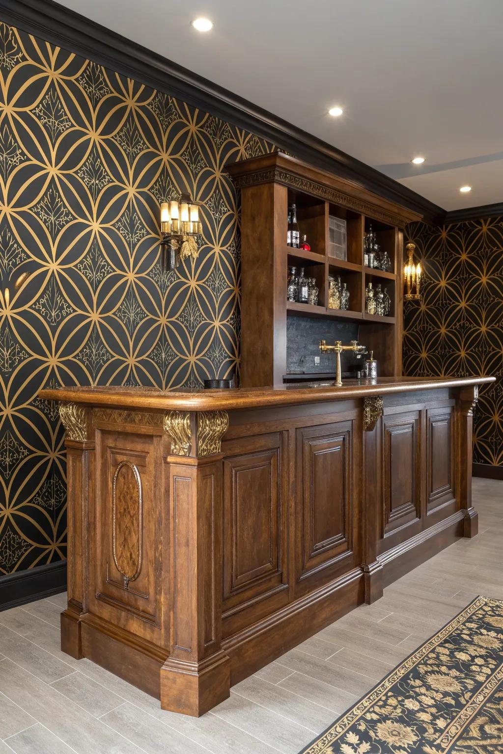 Elevate your home bar with bold elegance and masterful craftsmanship.