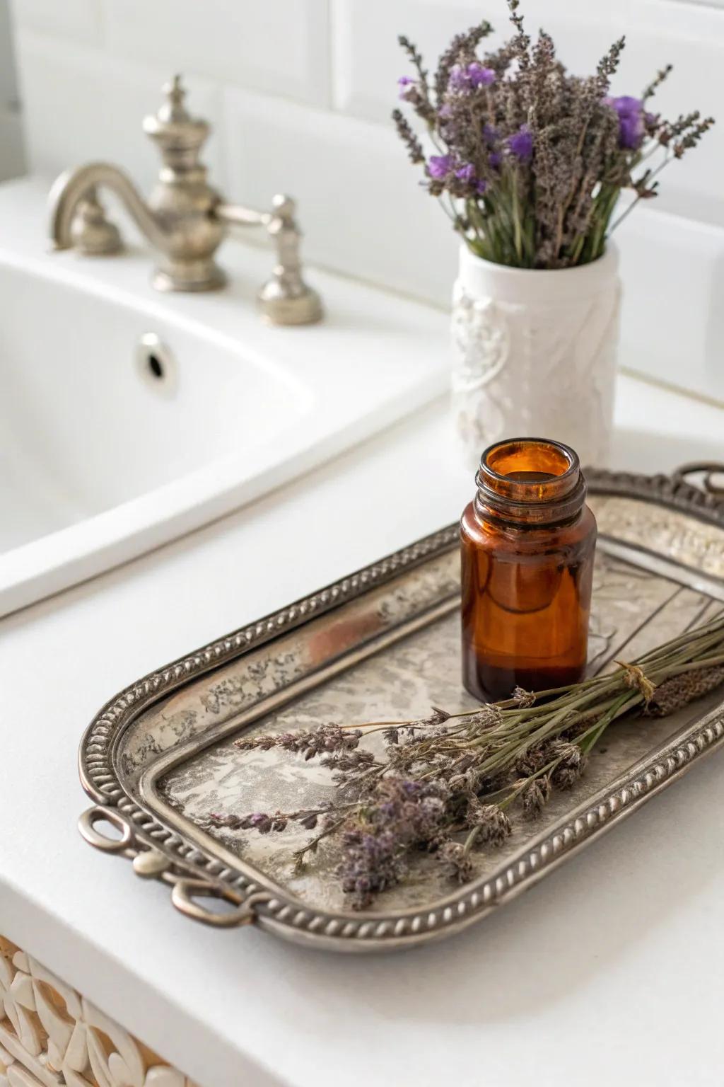Transform your bathroom with charming vintage accents for a touch of timeless elegance.