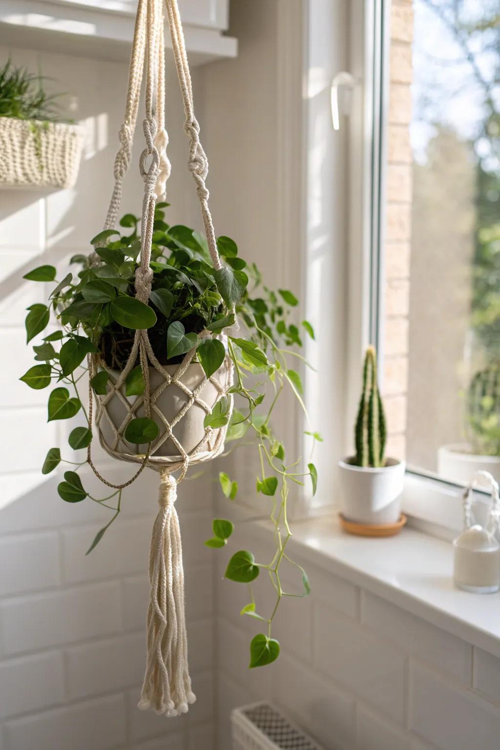 Bring nature indoors with a touch of Boho charm—perfect for transforming your bathroom into a serene oasis.