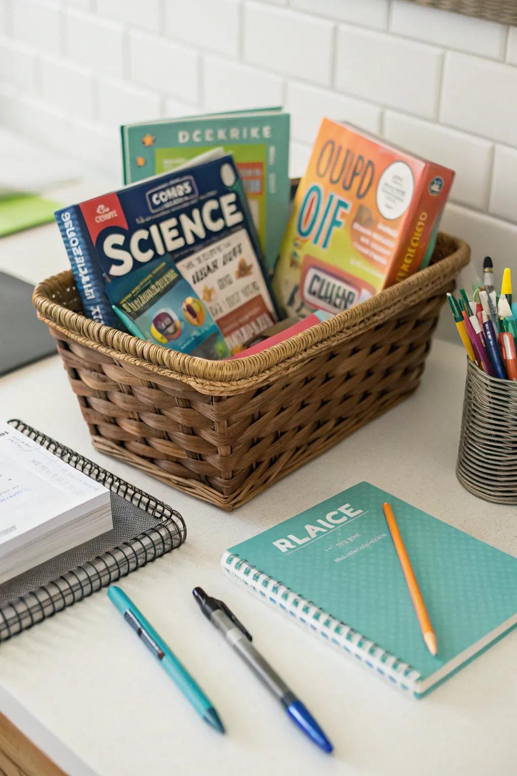 Explore the wonders of science with this discovery basket.