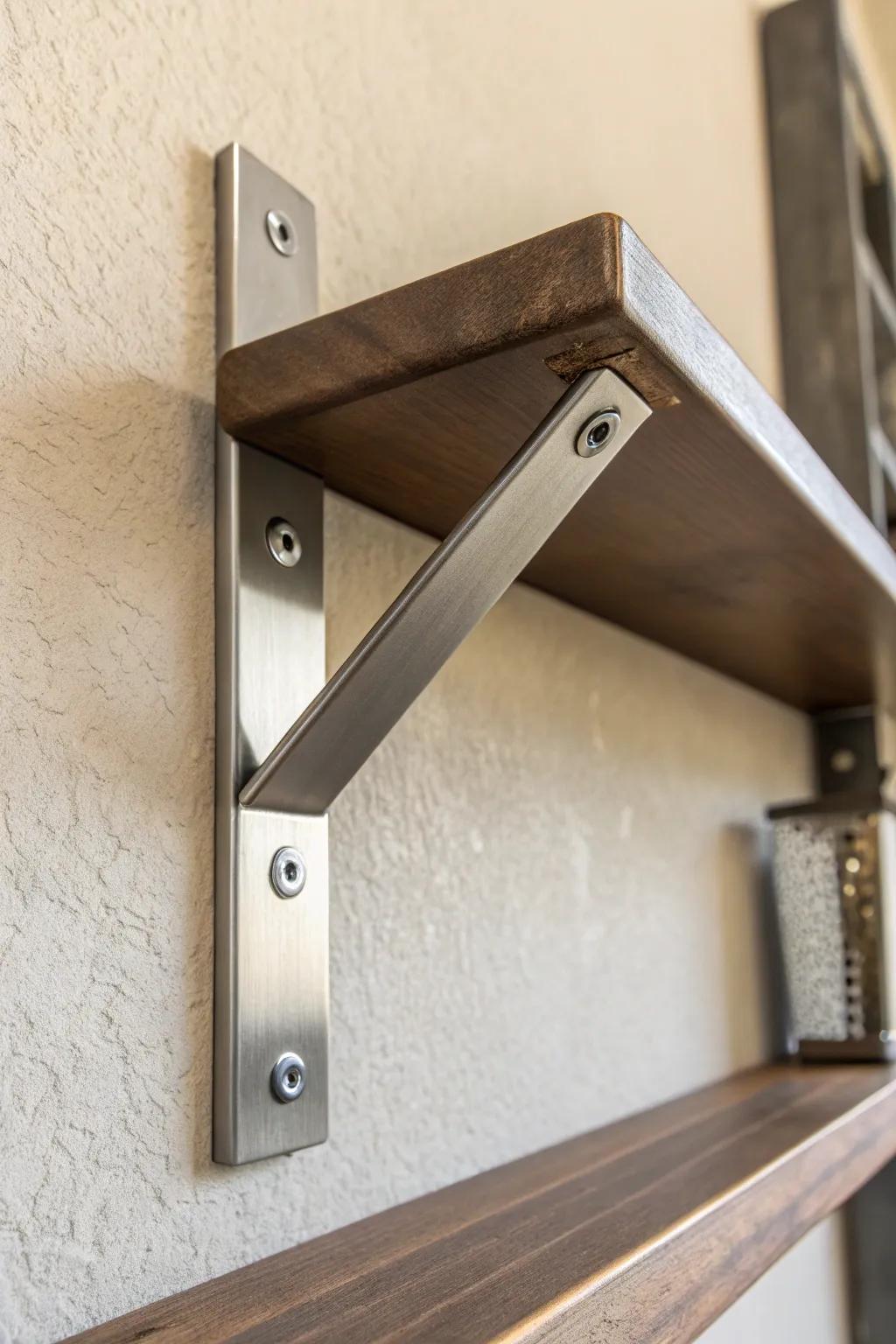 Revolutionize your space with sleek magnetic brackets for an effortless floating shelf look.