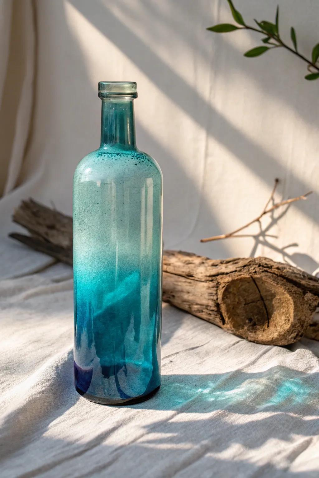 Transform your space with the mesmerizing beauty of ombre glass bottles. A simple DIY project that brings a touch of artistry and elegance to any decor.