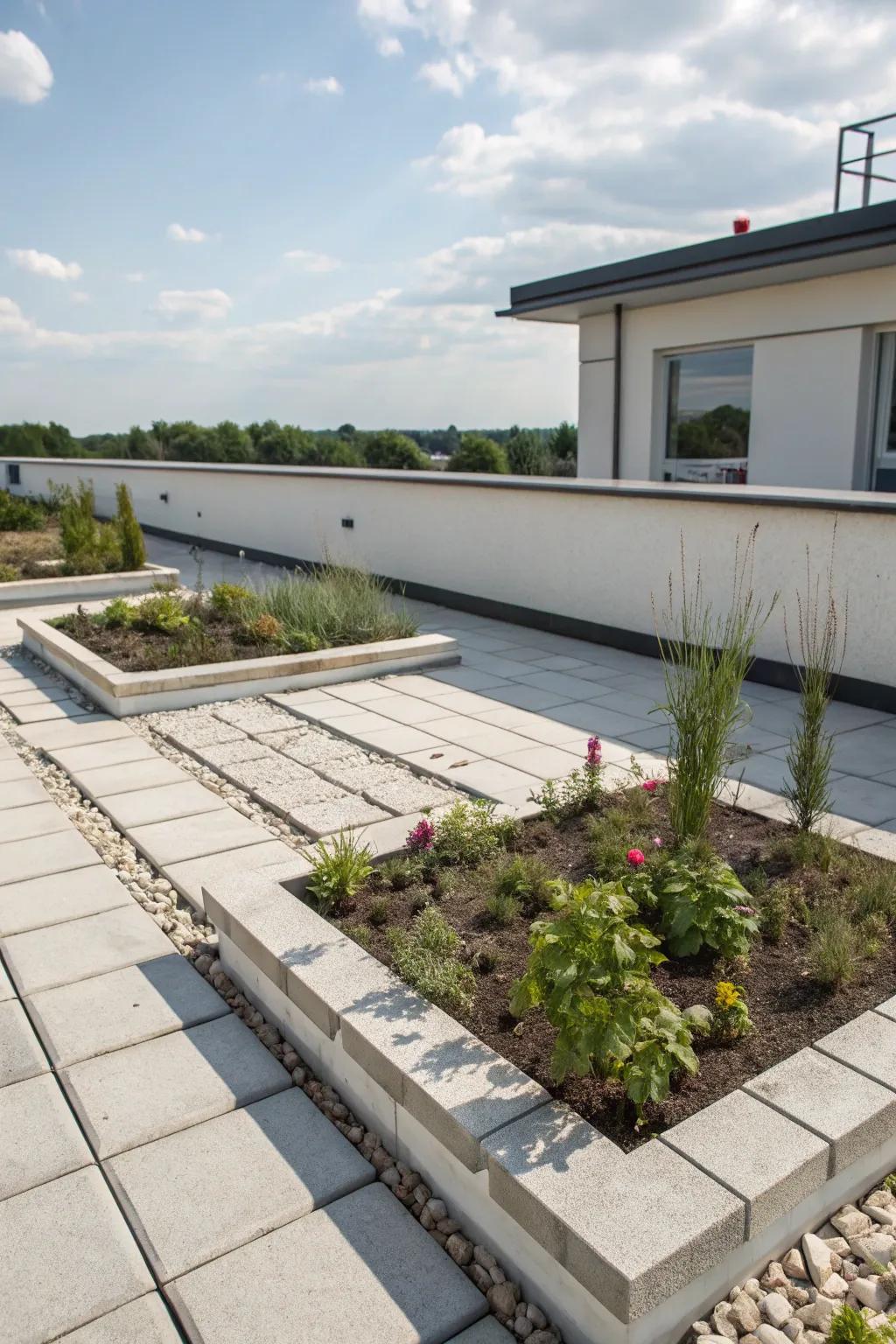 Turn your flat roof into an insulated, functional space with pavers.