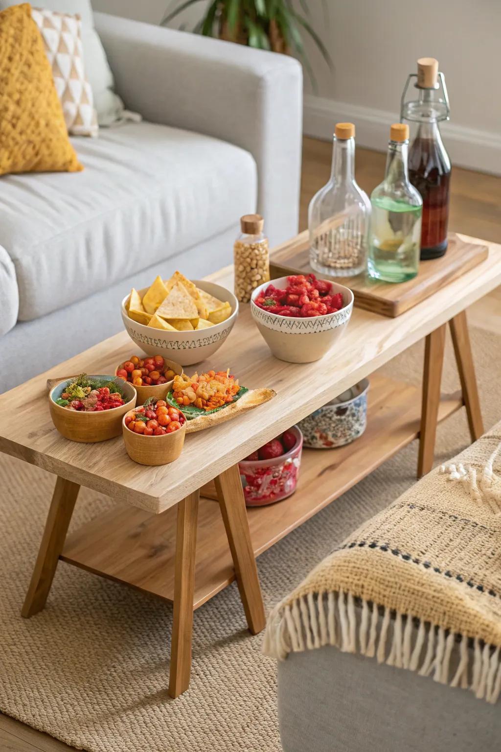 Elevate your movie night with a chic DIY concession stand, where minimalism meets boho charm!