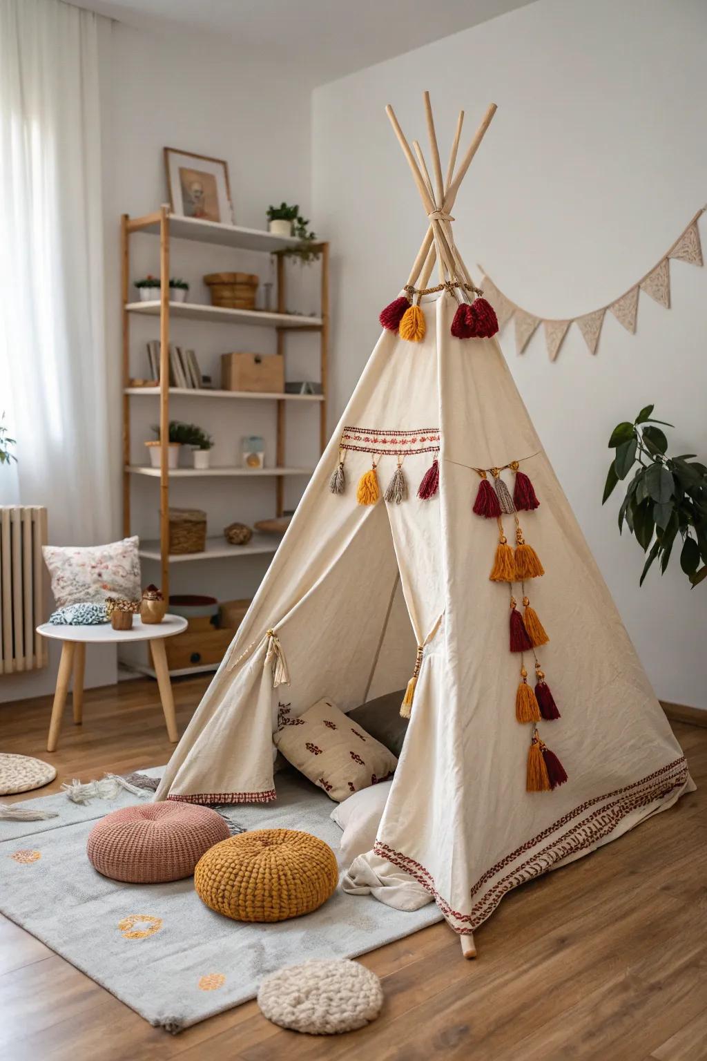 Craft the perfect cozy nook with a touch of whimsy—DIY your own nursery teepee tent!