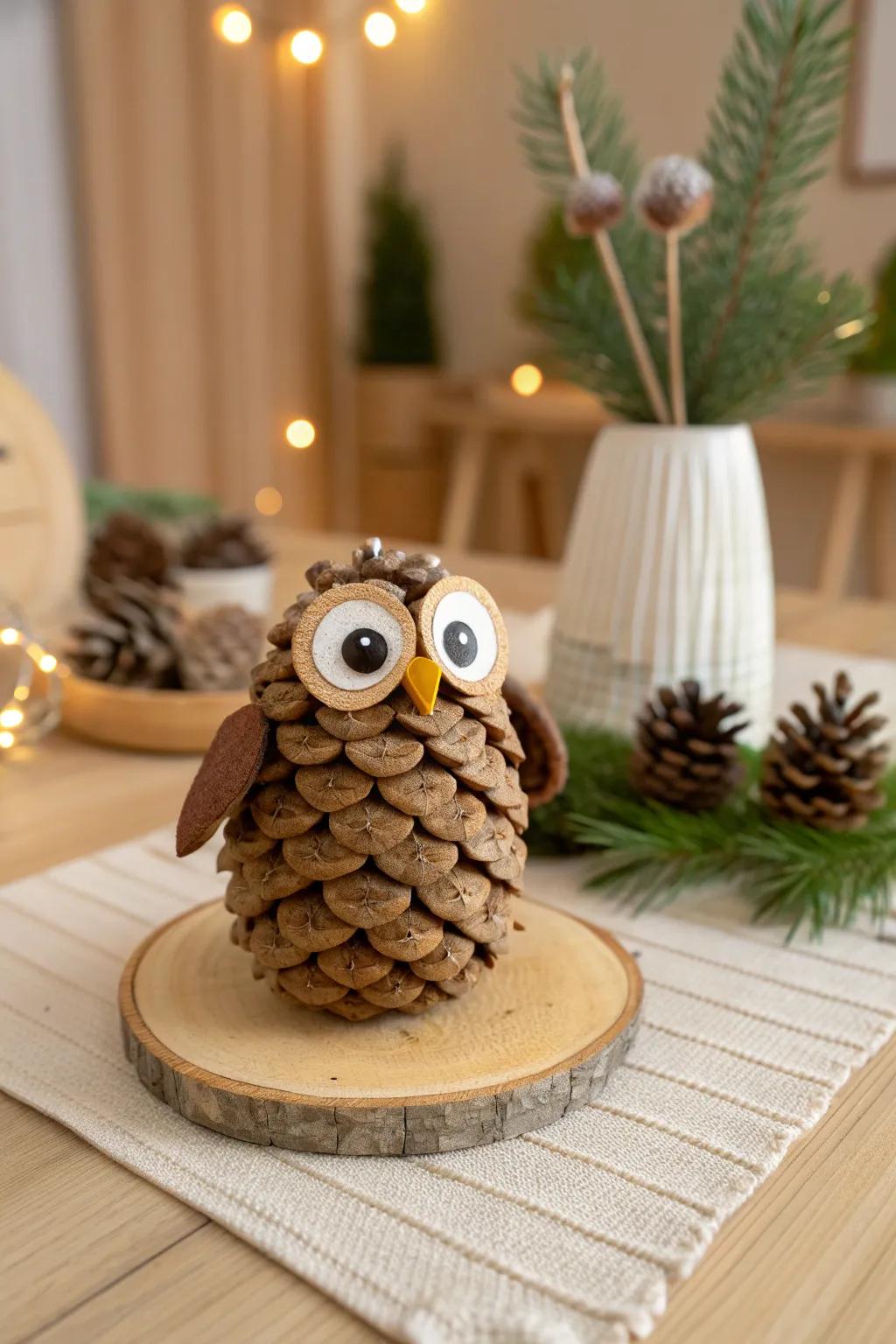 Bring a touch of whimsy to your table with these charming pine cone animals—perfect for sparking joy and conversation!