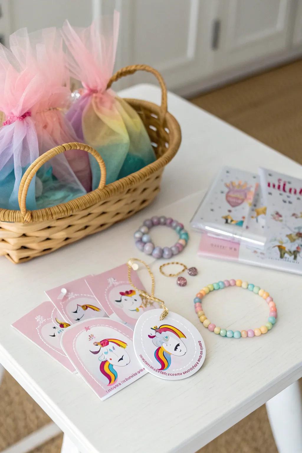 Enchant your guests with whimsical unicorn party favors wrapped in vibrant charm!