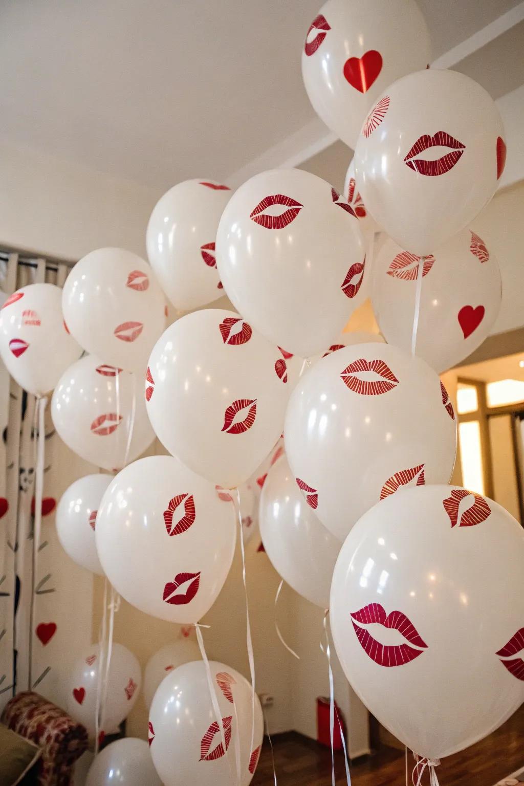 DIY kiss balloons add a flirty and fun element to your decor.