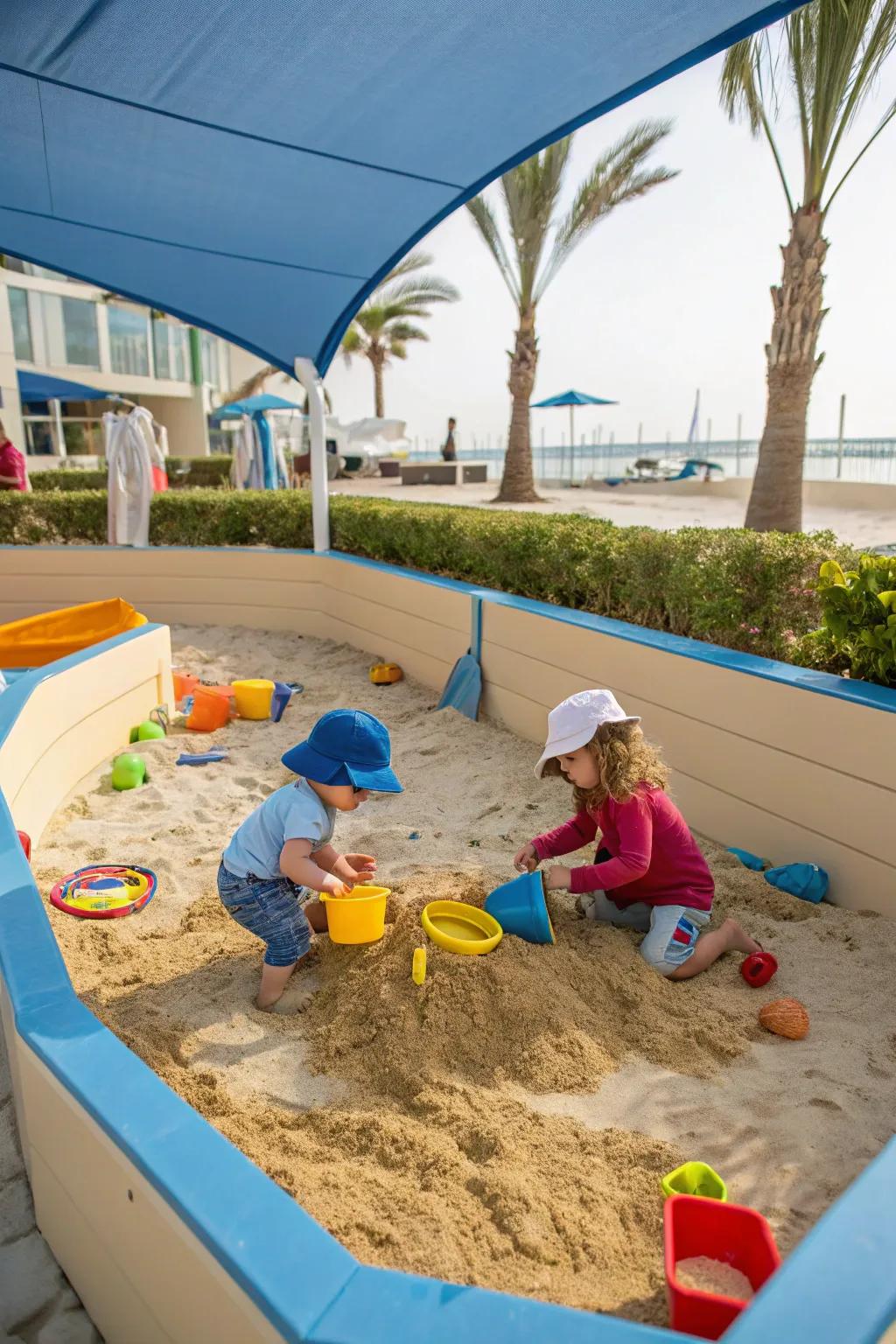 Enjoy a sunny day with a beach party setup.