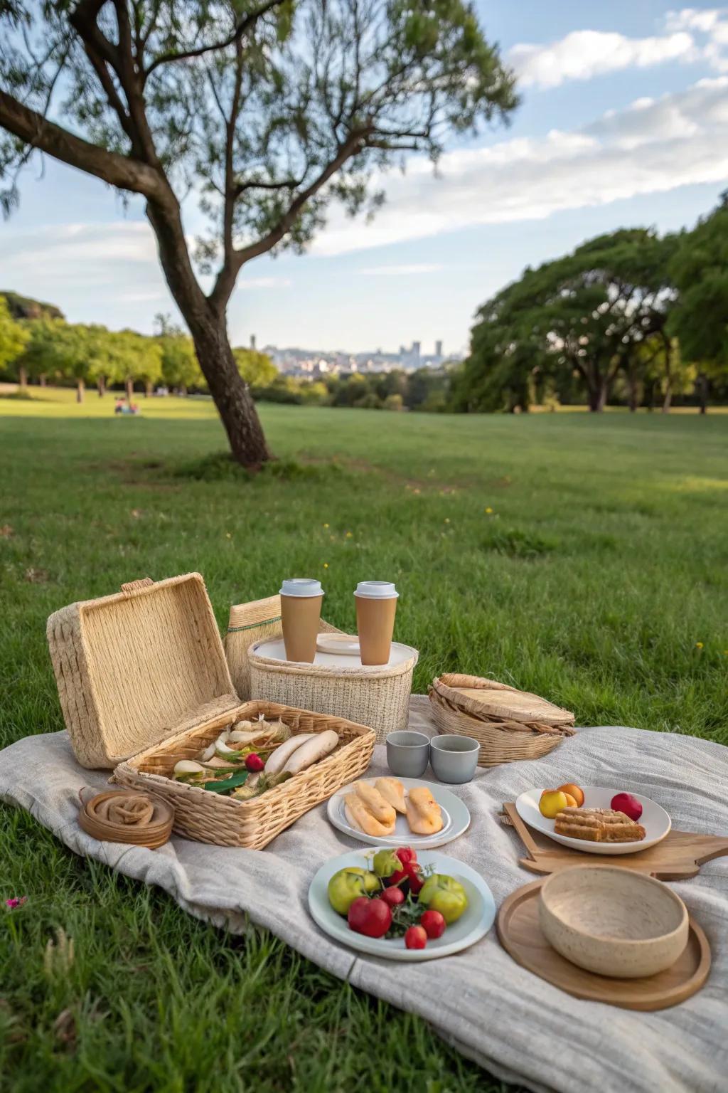 A delightful eco-friendly picnic set ready for outdoor adventures.