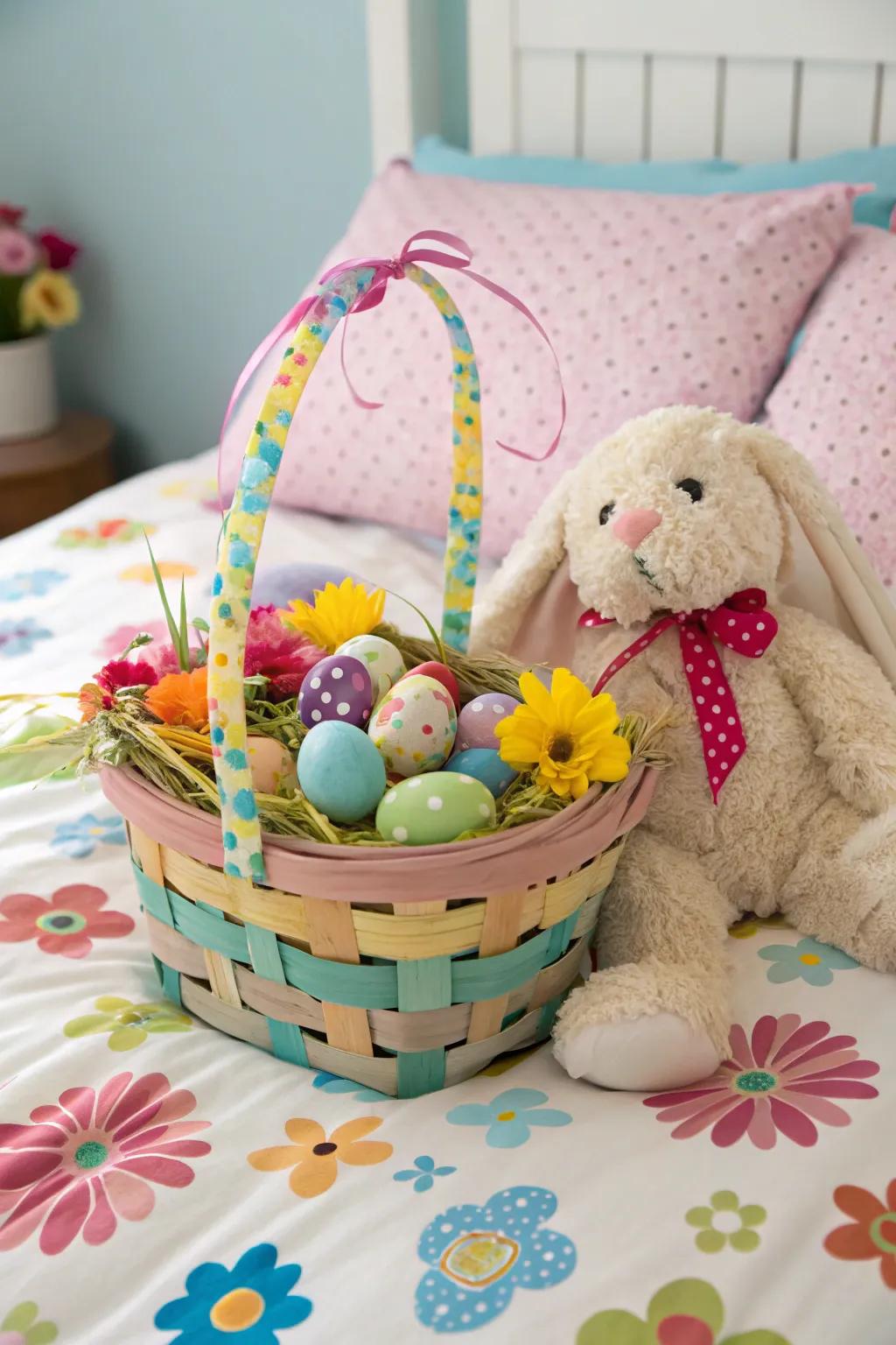 Add warmth and comfort with a cuddly Easter basket.