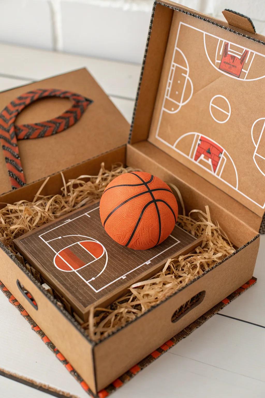 A slam dunk in sustainability: Craft your own eco-friendly basketball Valentine box!