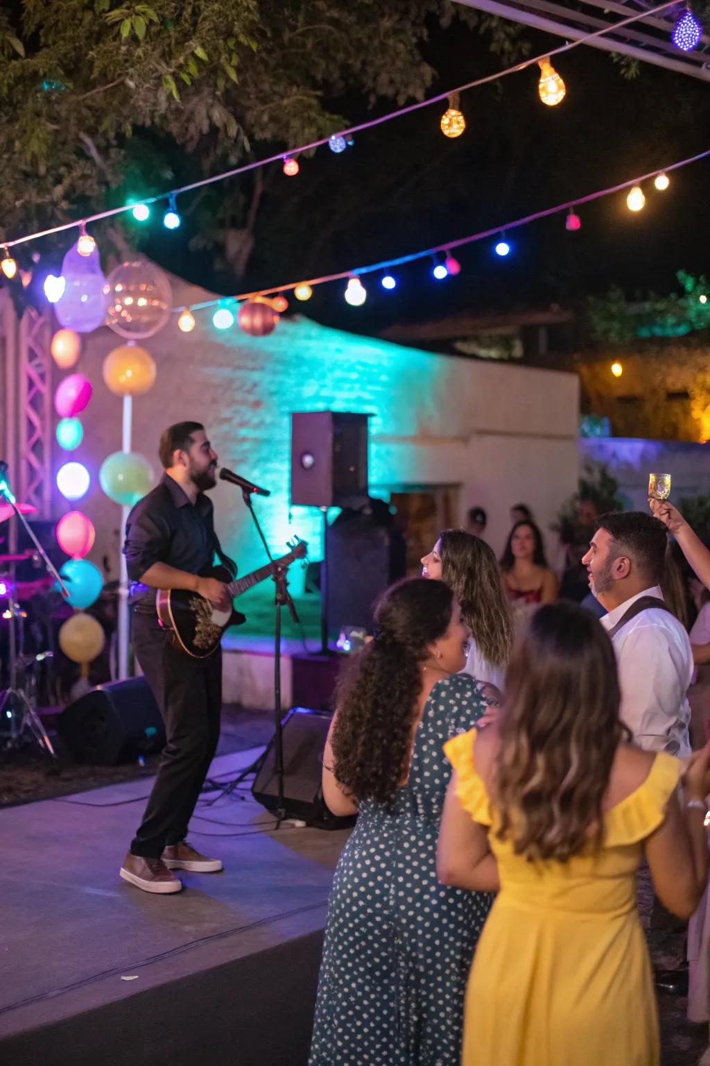 Enhance your celebration with the soulful sounds of live music.