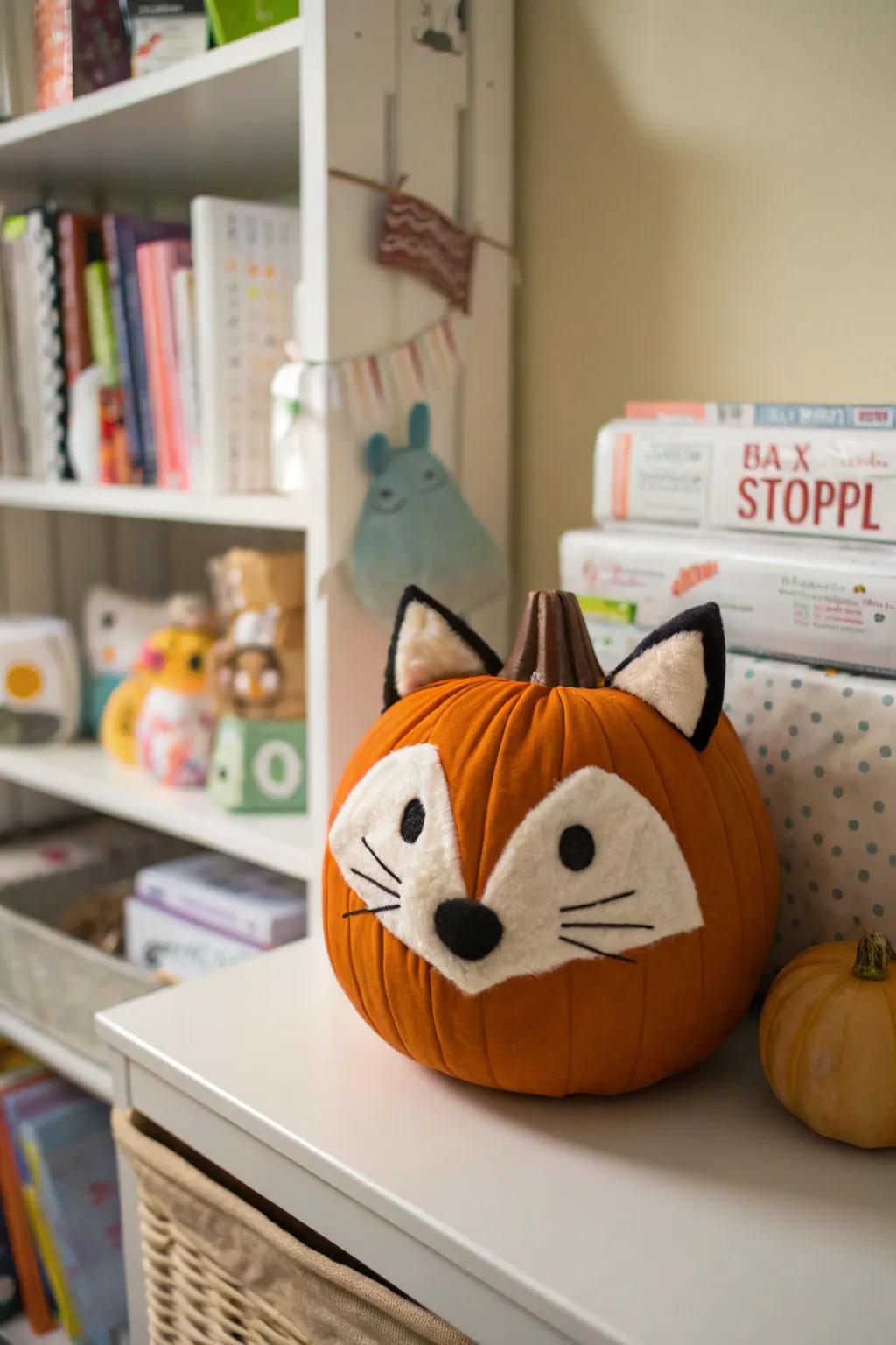 Animal masks bring a whimsical and playful charm to your pumpkin.