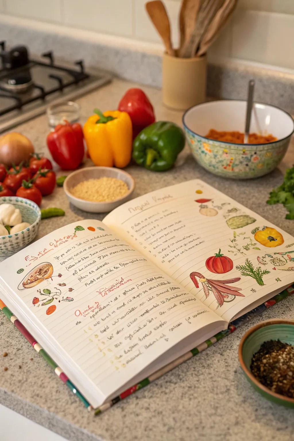 Celebrate culinary heritage with a family cookbook.