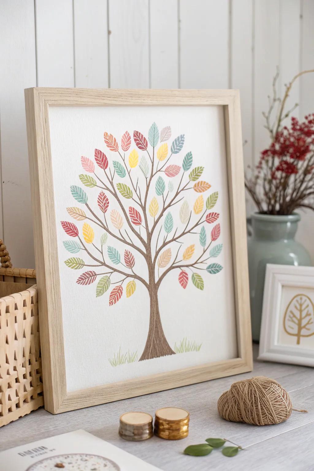 Celebrate Father's Day with a fingerprint family tree – a beautiful blend of simplicity and sentiment.