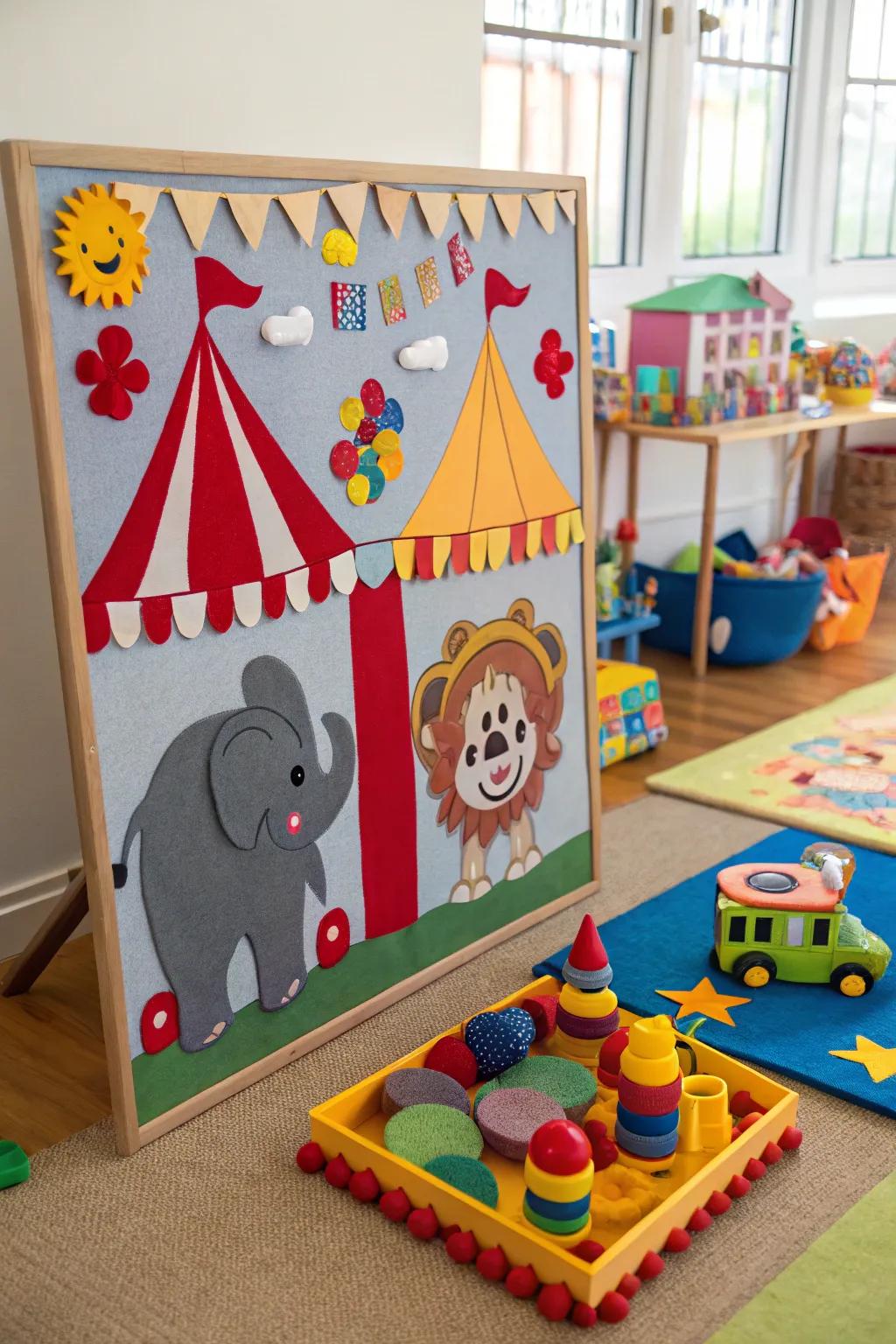 Join the circus fun with a felt board extravaganza.