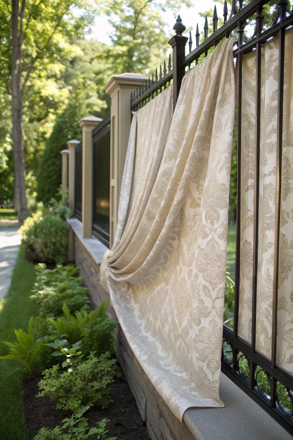 Elevate your outdoor space with chic fabric windbreaks – where style meets functionality.