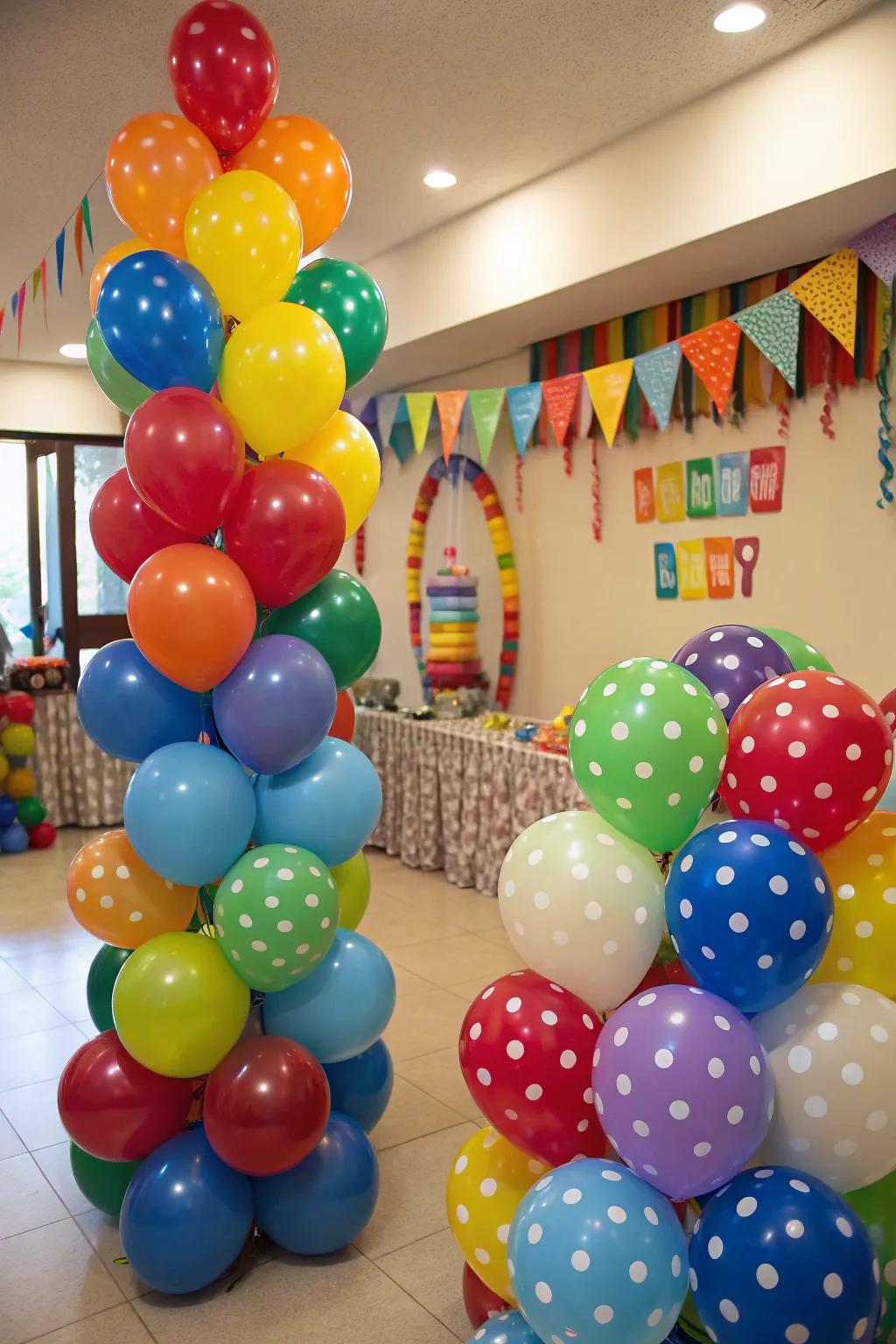 Float away with a Balloon Bonanza theme.