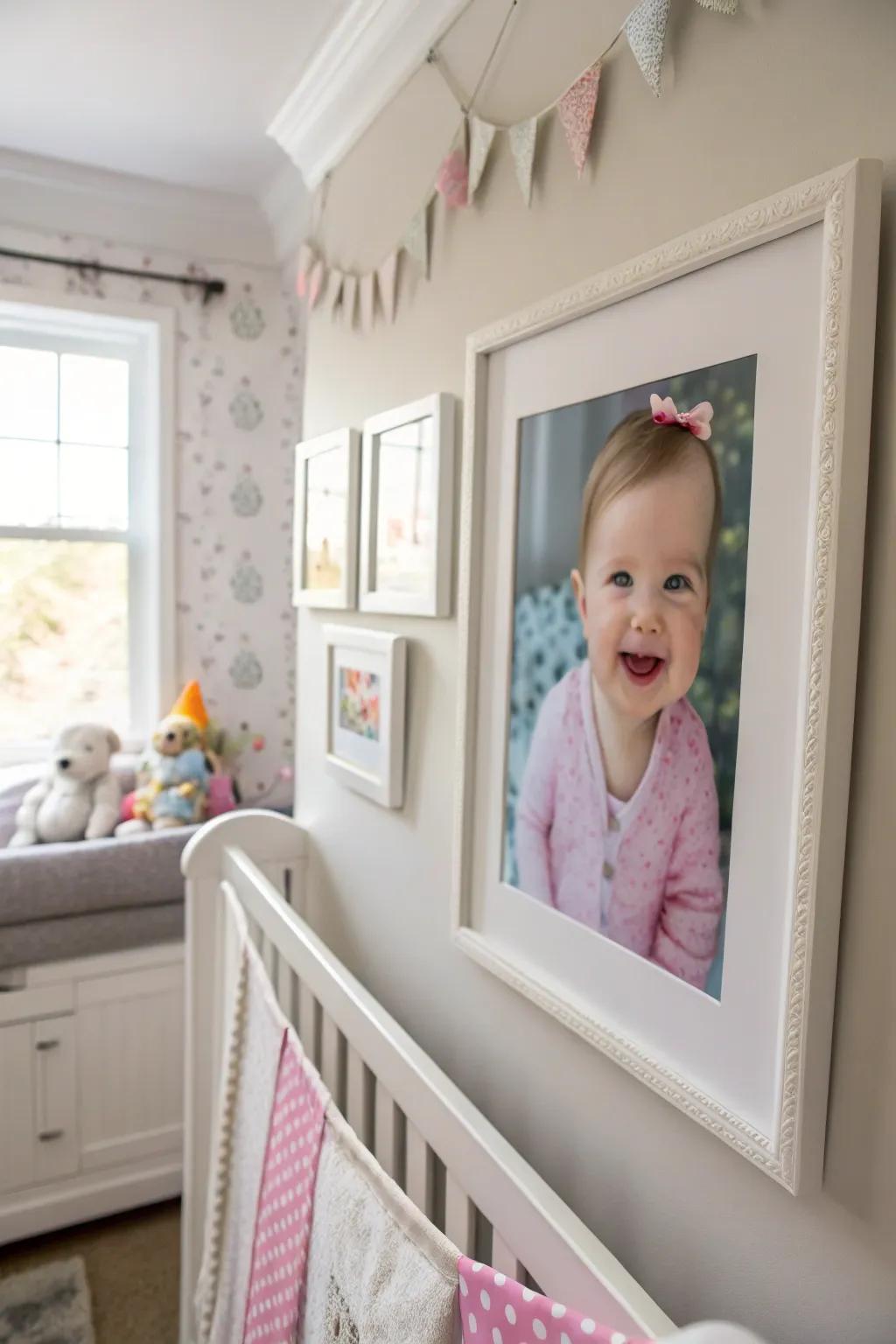 A custom baby portrait capturing the essence of her little one.