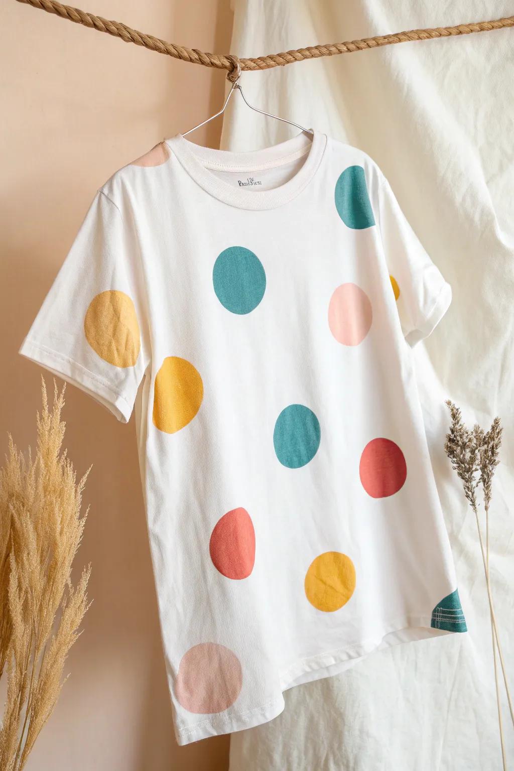 Whimsy Meets Minimalism: A Playful Polka Dot Tee to Brighten Your Day