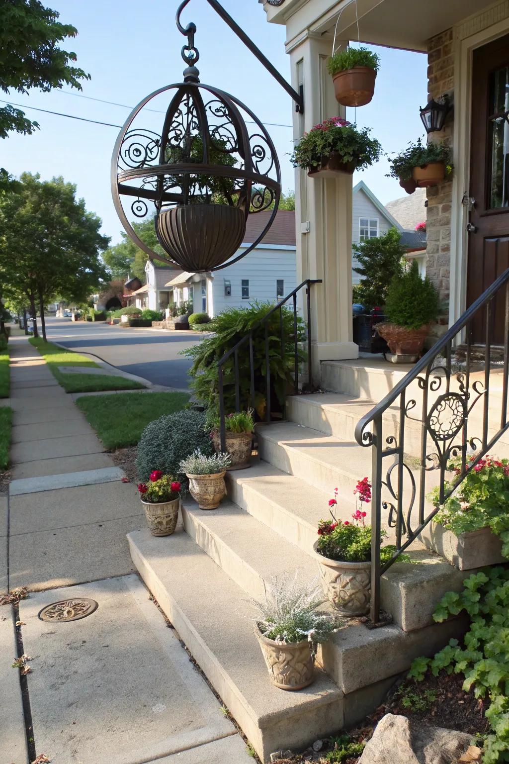 Art adds a personal and sophisticated touch to your front stoop.