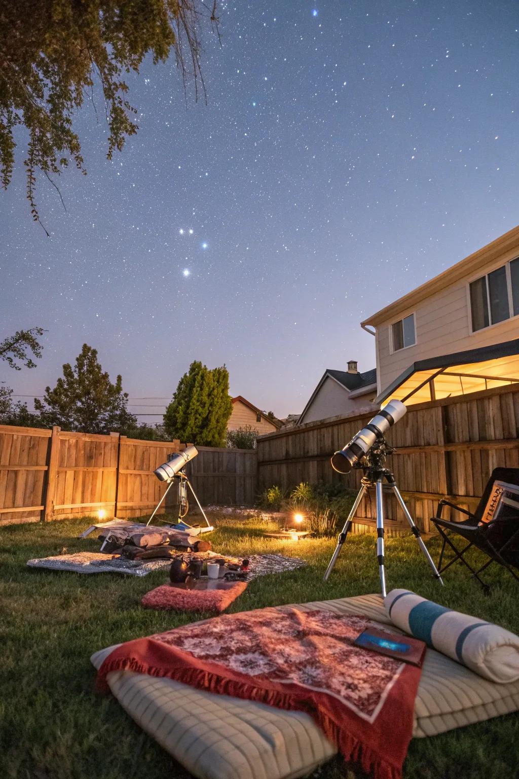 Celebrate under the stars with a serene star-gazing night.