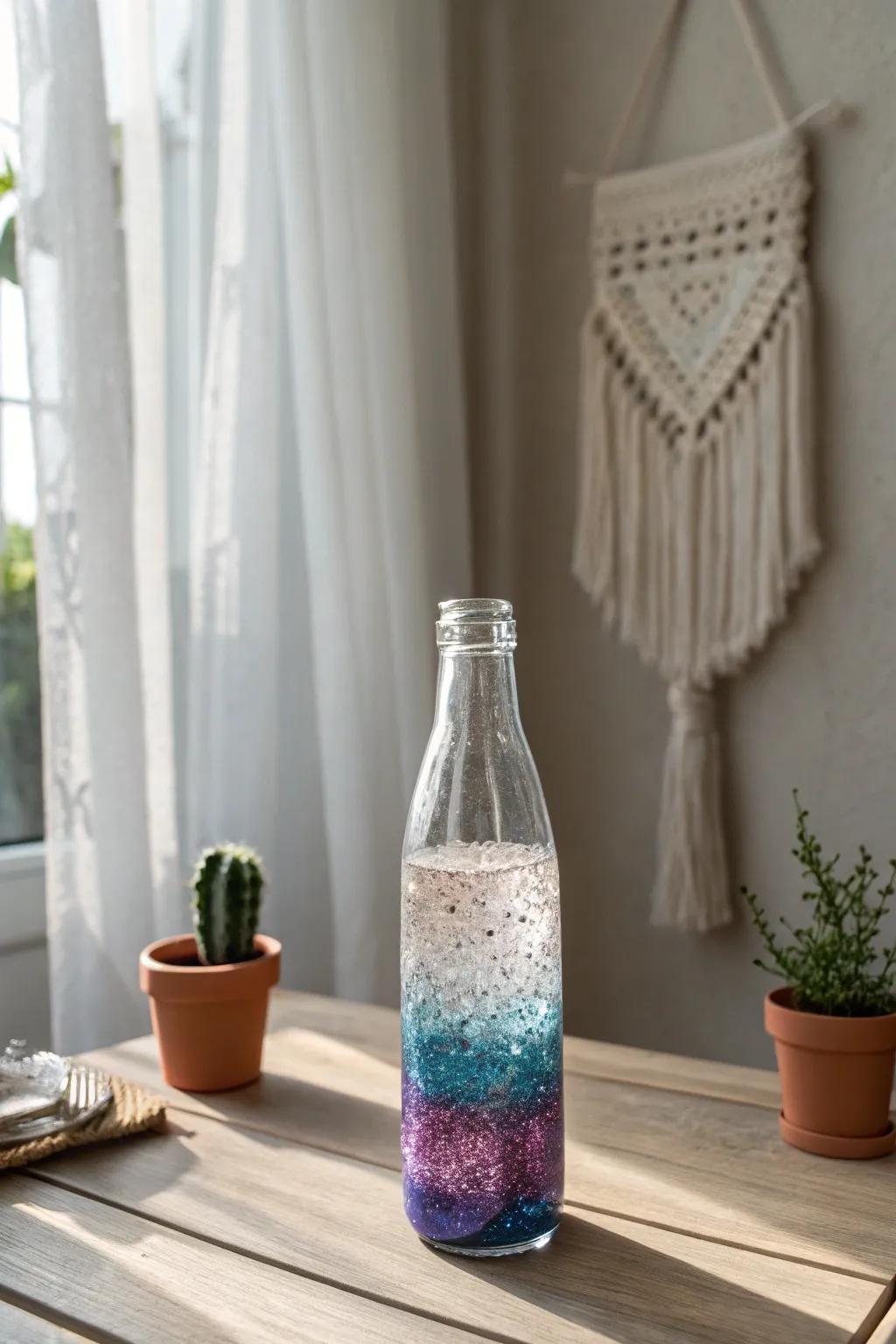Create your own piece of the universe with mystical galaxy bottles—an enchanting blend of craft and cosmos.