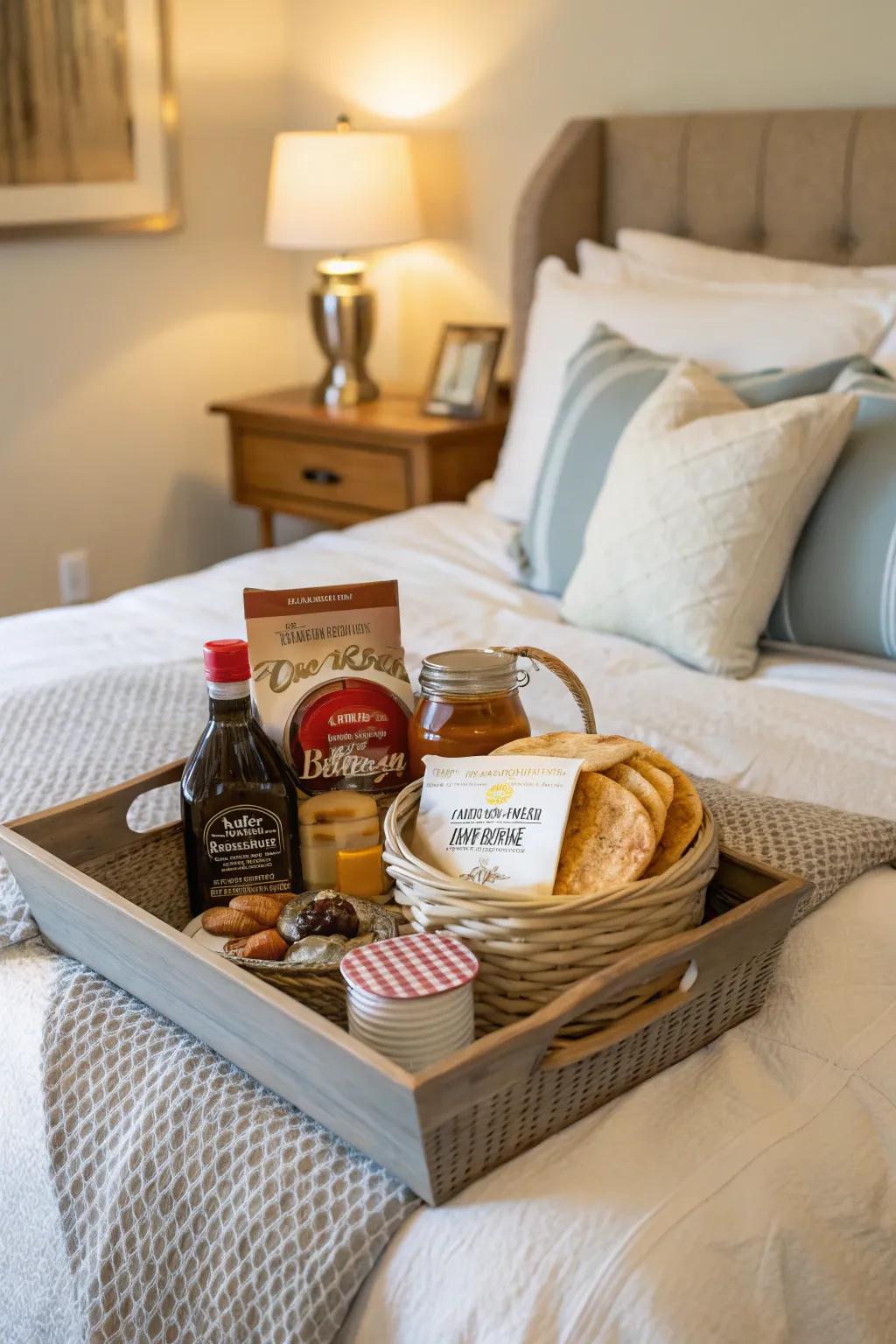 Start their day right with a breakfast in bed basket.