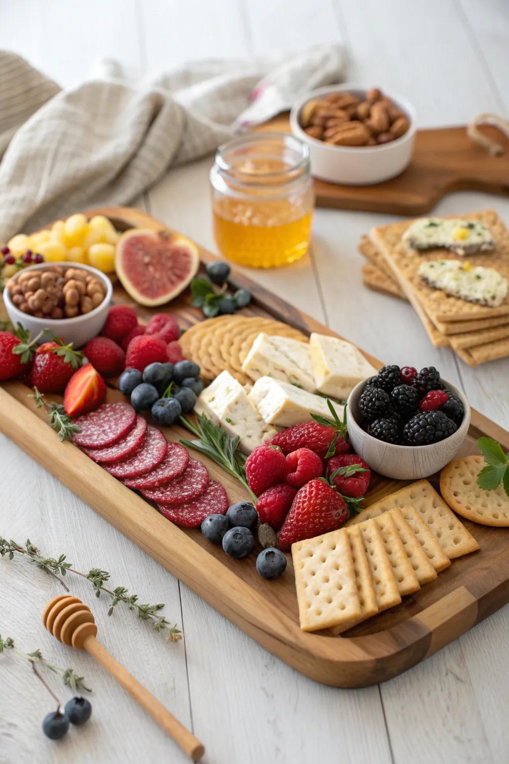 Craft your own charcuterie delight with this interactive kit—perfect for adding a personal touch to any gathering!