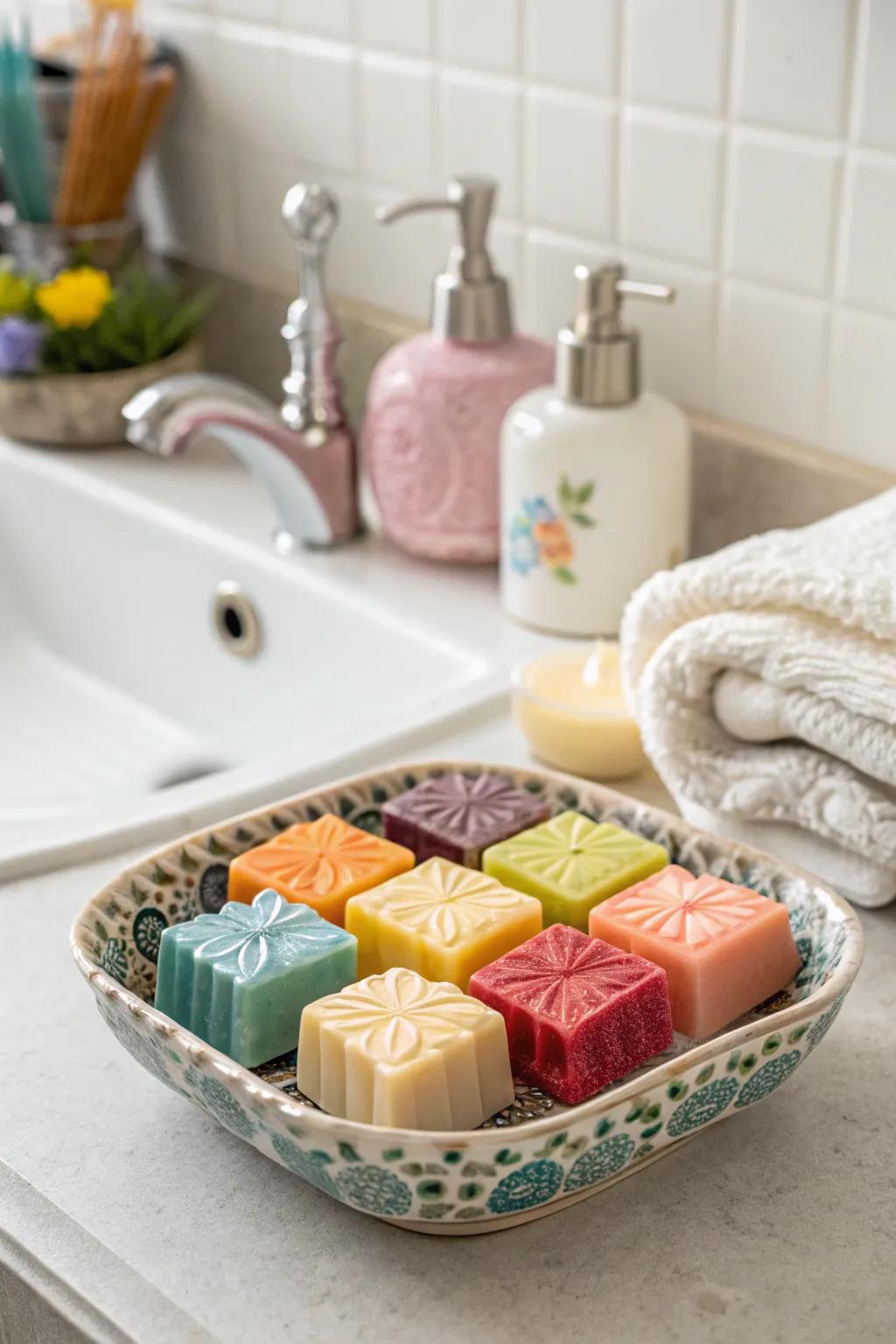 Handmade soaps turn everyday routines into a spa-like experience.