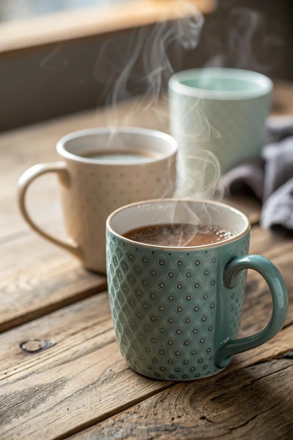 Handmade mugs perfect for sharing moments over coffee.