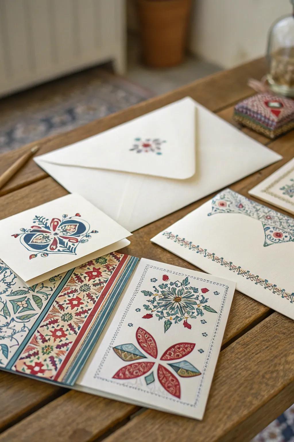 Handmade stationery adds a personal touch to correspondence.