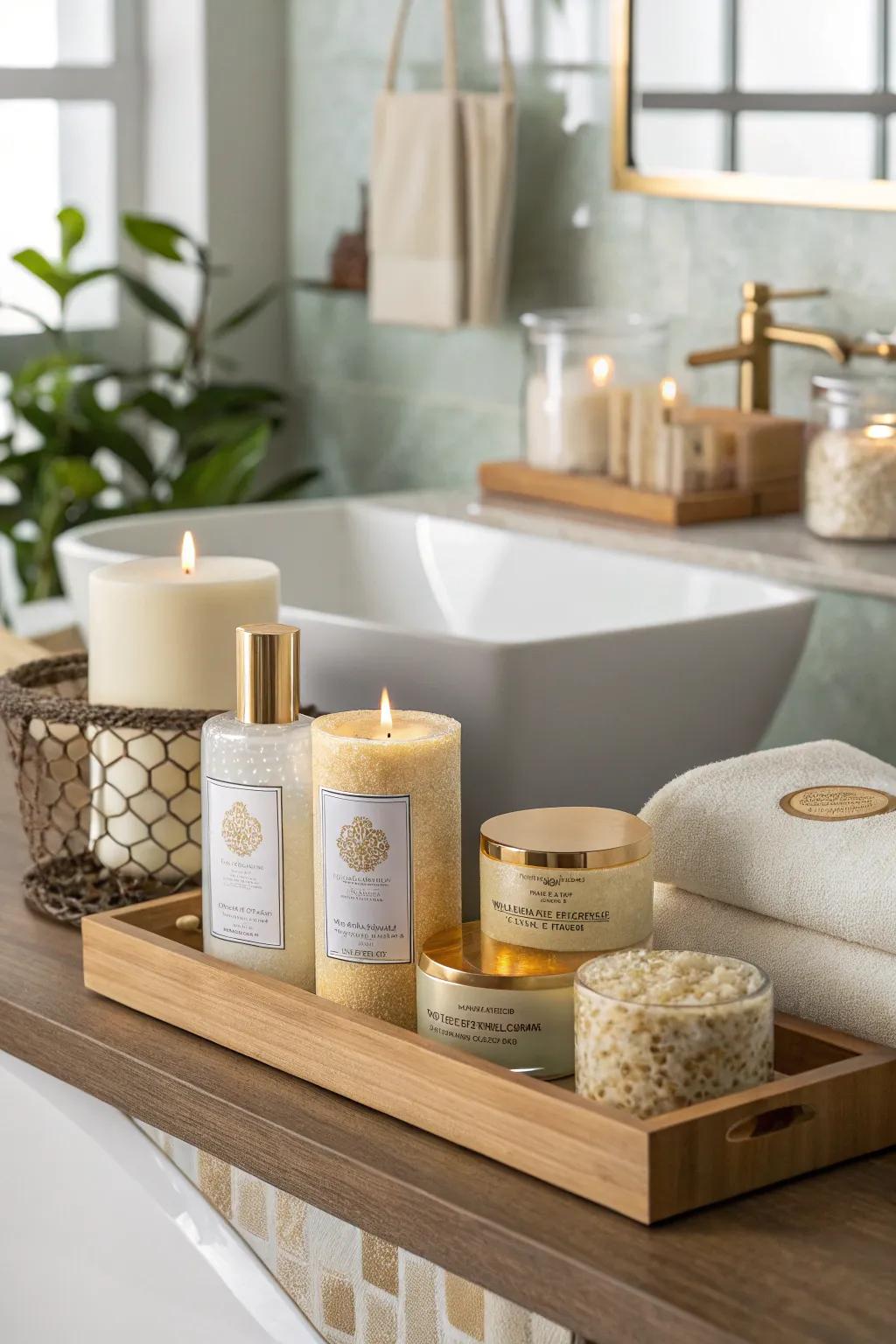 Indulge in relaxation with a luxury bath set