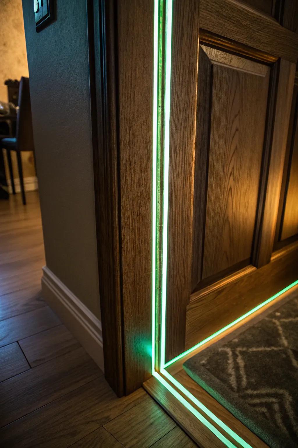 Illuminate your space with bespoke glow: Crafting inviting door frames.