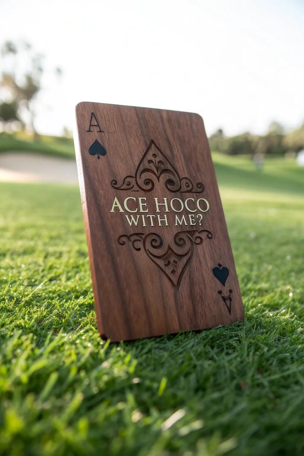 Invite with style: Ace your HOCO proposal on the greens.