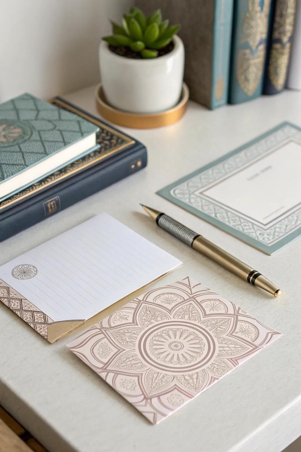 Express thoughts with a custom stationery set.