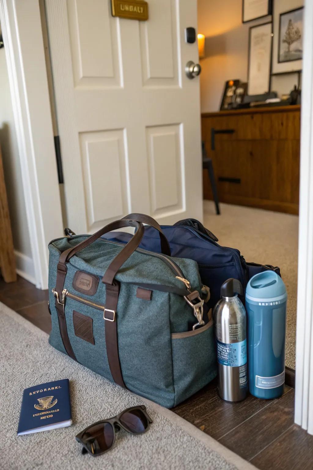 Matching travel bags ready for the next adventure.