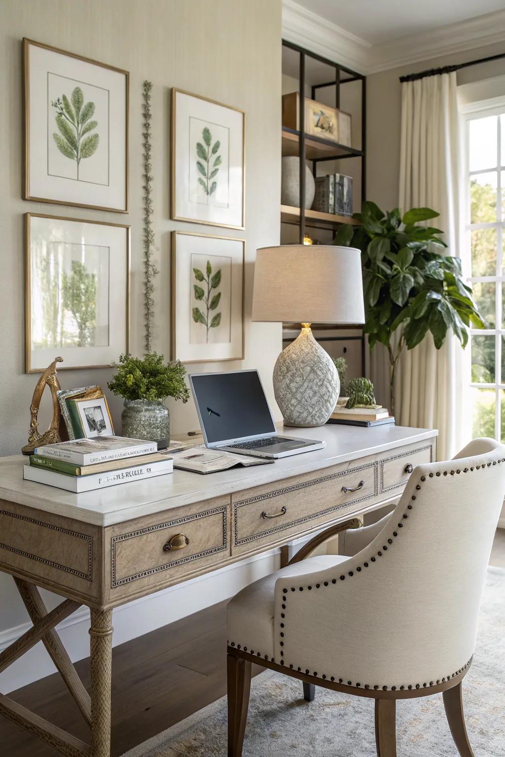 An elegant desk adds a touch of sophistication to your office.