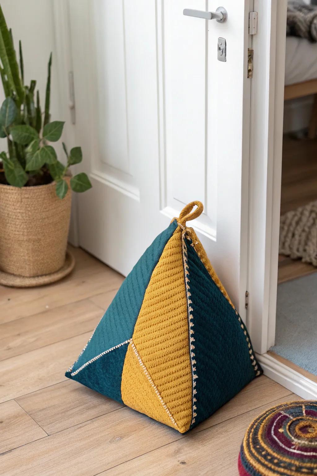 Add a playful yet functional touch to your home with a personalized doorstop that blends Scandinavian minimalism with Boho flair.