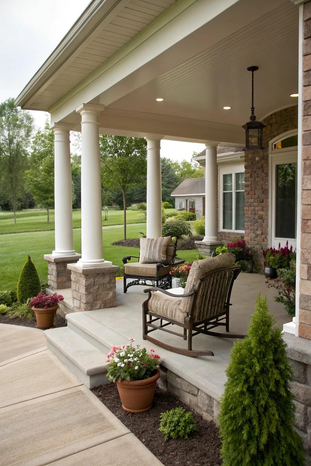 Fiberglass columns offer durability with style