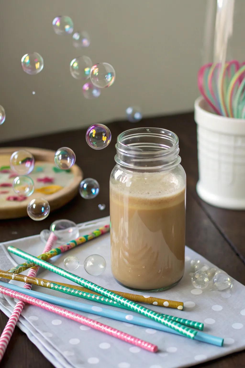 Keep the kids entertained with this DIY bubble solution container.