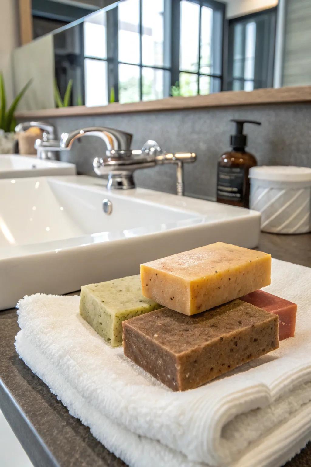 Handmade soaps add a touch of luxury to daily routines.